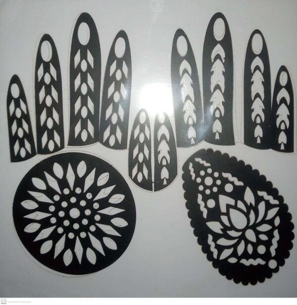 Deal13 (2 Mehndi Stencil +2Scarf Pins+1 Jeweler Set) IN Rs:1000/-Only - Image 2